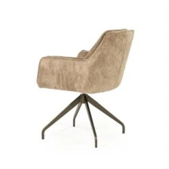 Hugo Eetkamerstoel Taupe stof