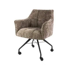 Kelly Eetkamerstoel met wieltjes Hoven champagne