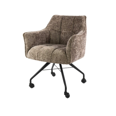 Kelly Eetkamerstoel met wieltjes Hoven champagne