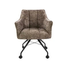 Kelly Eetkamerstoel met wieltjes Hoven champagne