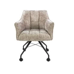 Kelly Eetkamerstoel met wieltjes Hoven zand