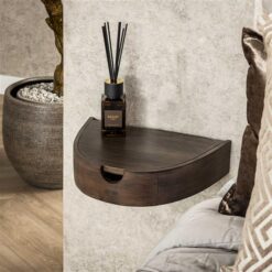 Leonardo Zwevend Nachtkastje Acaciahout 34cm