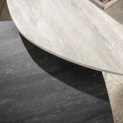 Lex Salontafel set van 2 log keramiek travertin