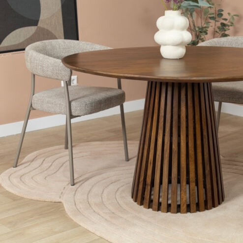 Linea Eettafel rond Bruin 120cm