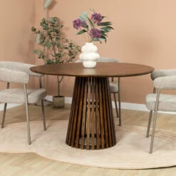 Linea Eettafel rond Bruin 120cm