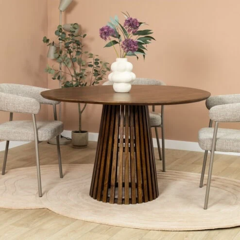 Linea Eettafel rond Bruin 120cm