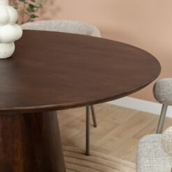 Linea Eettafel rond Espresso 130cm