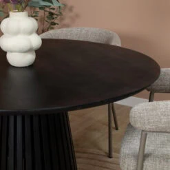 Linea Eettafel rond Zwart 120cm