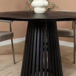 Linea Eettafel rond Zwart 120cm