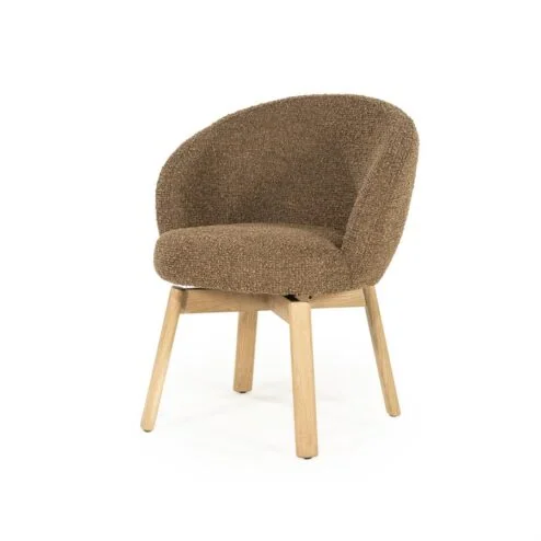 Livia Eetkamerstoel Bruin stof