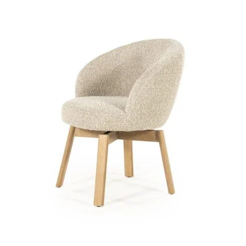 Livia Eetkamerstoel Taupe stof