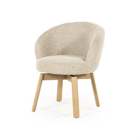 Livia Eetkamerstoel Taupe stof