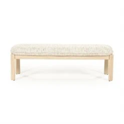 Lottie Bankje Beige hout 143cm Lottie Bankje Beige hout 143cm