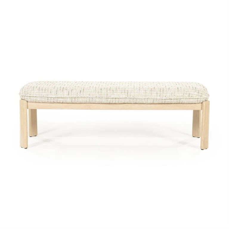 Lottie Bankje Beige hout 143cm Lottie Bankje Beige hout 143cm