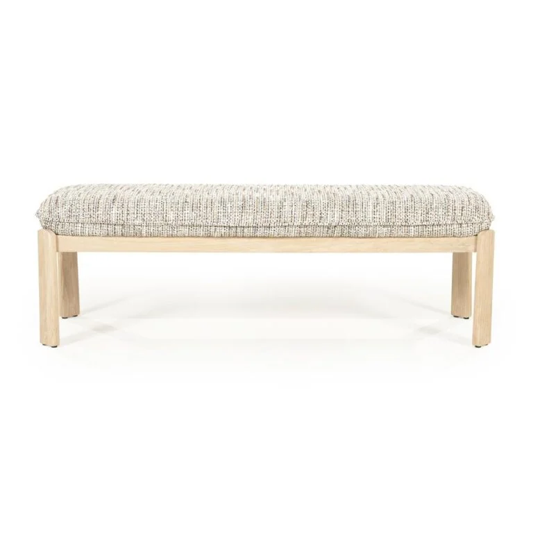 Lottie Bankje Taupe hout 143cm Lottie Bankje Taupe hout 143cm