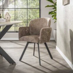 Matthijs Eetkamerstoel draaibaar Hoven champagne