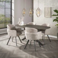 Matthijs Eetkamerstoel draaibaar Hoven zand