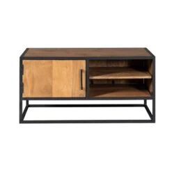 Morada tv meubel industrieel Warm mangohout 100cm (3)