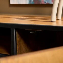Morada tv meubel industrieel Warm mangohout 145cm (3)
