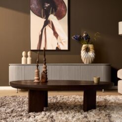 Niko Salontafel Organisch Bruin Eiken 130cm (1)