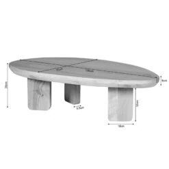 Niko Salontafel Organisch Bruin Eiken 130cm