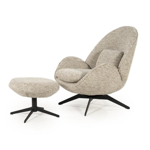 Ryan Fauteuil Taupe stof