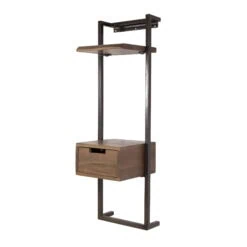 Sonic Nachtkastje hoog met plankje Acaciahout bruin 30cm