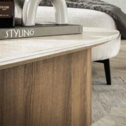 Strato Salontafel set van 2 driehoekig Keramiek travertin