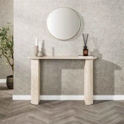 Strato Sidetable Keramiek travertin 120cm