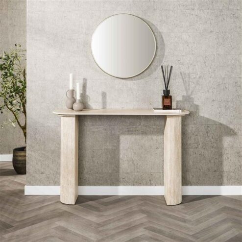Strato Sidetable Keramiek travertin 120cm
