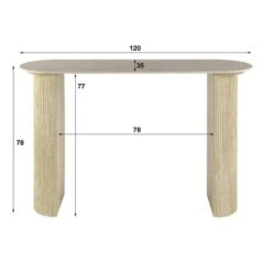 Strato Sidetable Keramiek travertin 120cm