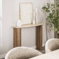 Strato Sidetable/Kaptafel Keramiek travertin 100cm