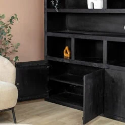 Sven Boekenkast XL Zwart 160cm