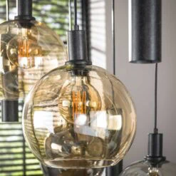 Tessio 9-lichts Hanglamp Multikleur glas
