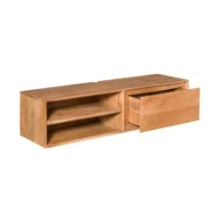 Tony Zwevend Tv meubel Naturel Mangohout 120 cm