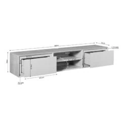 Tony Zwevend Tv meubel Naturel Mangohout 160 cm