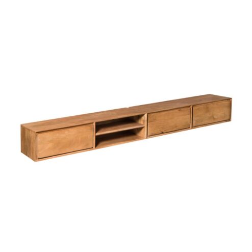 Tony Zwevend Tv meubel Naturel Mangohout 280 cm
