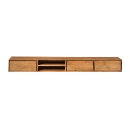 Tony Zwevend Tv meubel Naturel Mangohout 280 cm