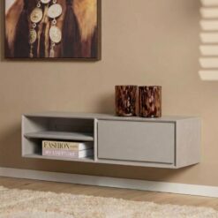 Tony Zwevend Tv meubel Taupe Mangohout 120 cm (11)