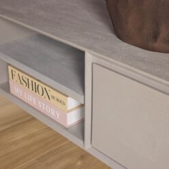 Tony Zwevend Tv meubel Taupe Mangohout 120 cm (2)