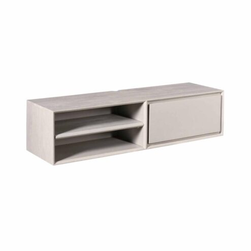 Tony Zwevend Tv meubel Taupe Mangohout 120 cm