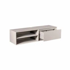 Tony Zwevend Tv meubel Taupe Mangohout 120 cm