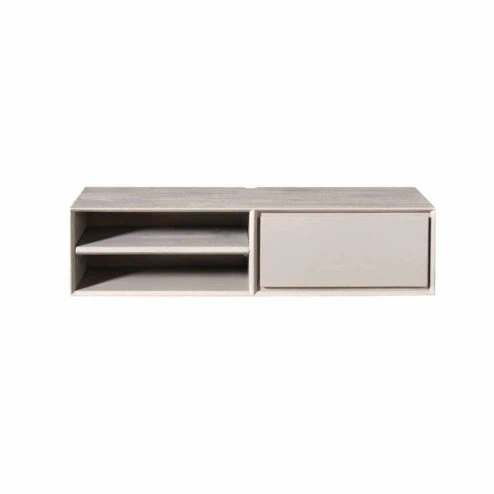 Tony Zwevend Tv meubel Taupe Mangohout 120 cm