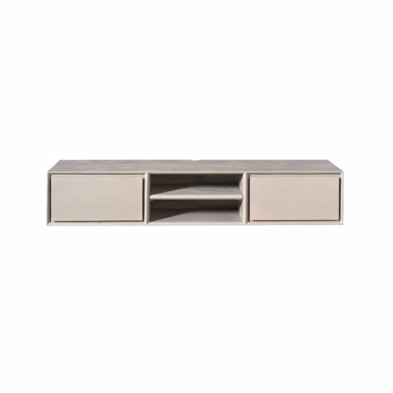Tony Zwevend Tv meubel Taupe Mangohout 160 cm