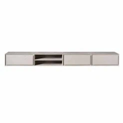 Tony Zwevend Tv meubel Taupe Mangohout 200 cm