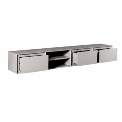 Tony Zwevend Tv meubel Taupe Mangohout 200 cm
