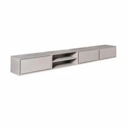 Tony Zwevend Tv meubel Taupe Mangohout 240 cm
