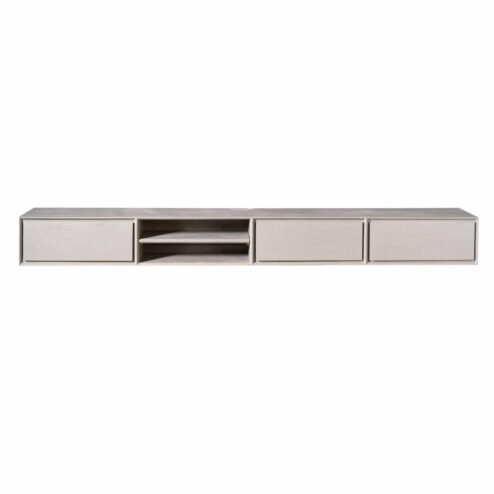 Tony Zwevend Tv meubel Taupe Mangohout 240 cm