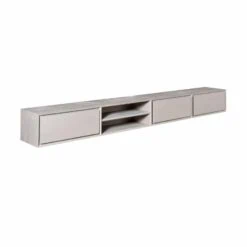 Tony Zwevend Tv meubel Taupe Mangohout 280 cm