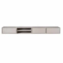 Tony Zwevend Tv meubel Taupe Mangohout 280 cm